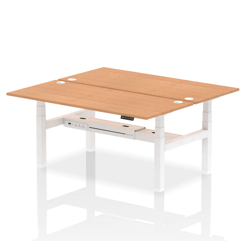 Air Back-to-Back Height Adjustable Bench Desk - 2 Person