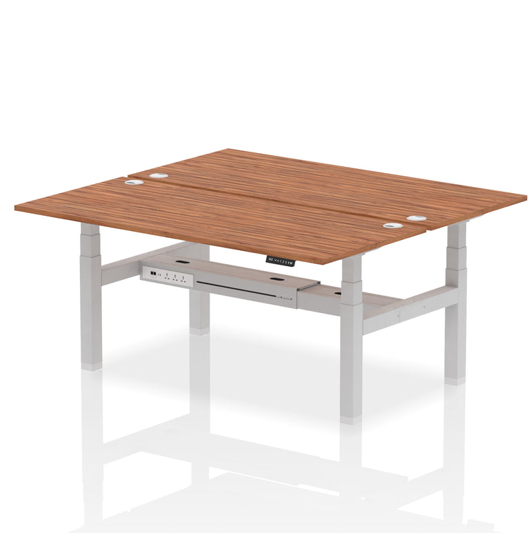 Air Back-to-Back Height Adjustable Bench Desk - 2 Person