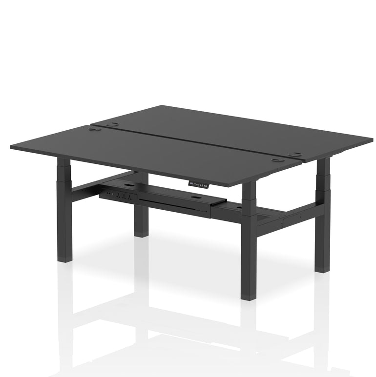 Air Back-to-Back Height Adjustable Bench Desk - 2 Person