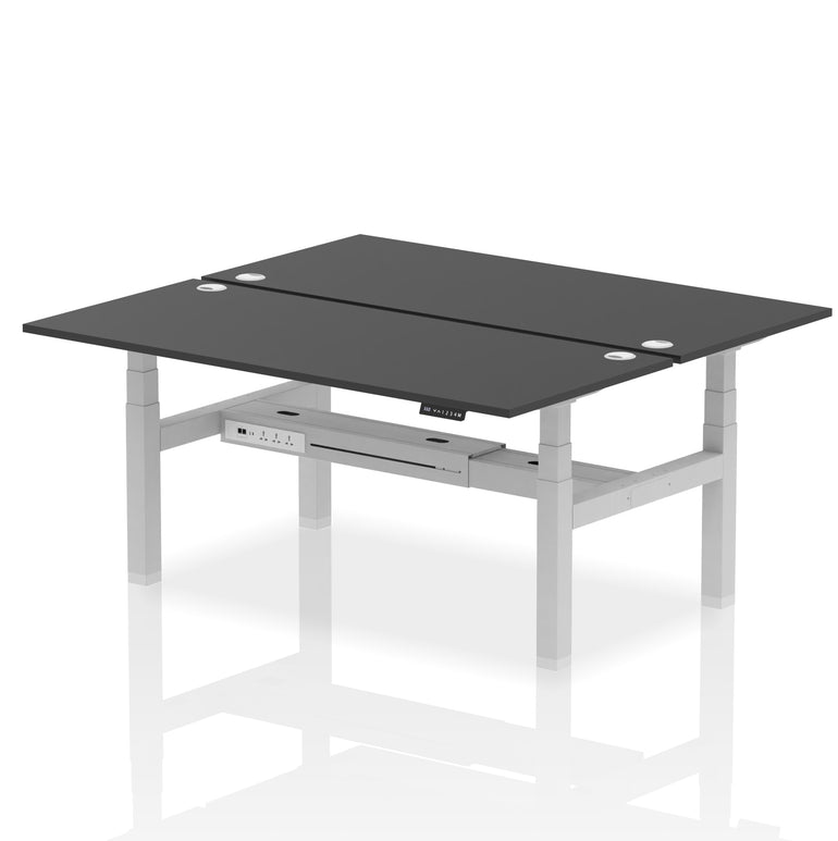 Air Back-to-Back Height Adjustable Bench Desk - 2 Person