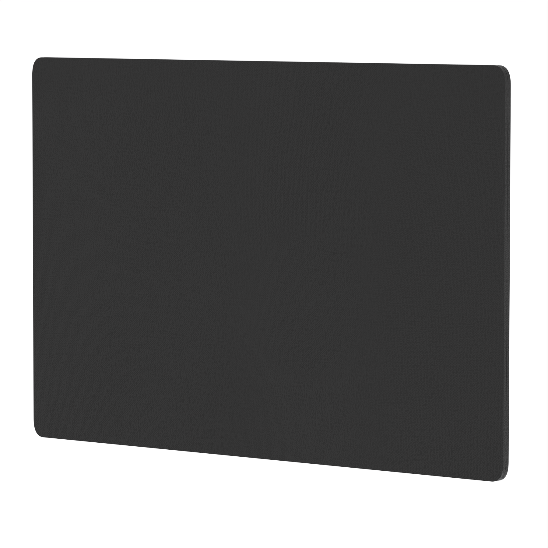 Air upholstered back-to-back desk screen in a dark fabric