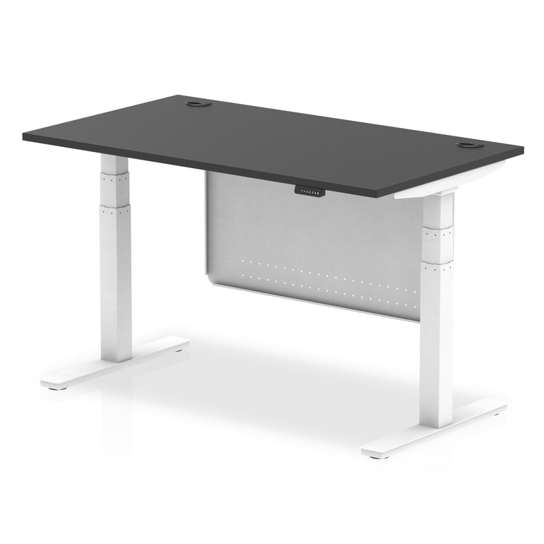 Air Height Adjustable Desk With Cable Ports With Steel Modesty Panel