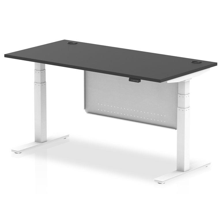 Air Height Adjustable Desk With Cable Ports With Steel Modesty Panel