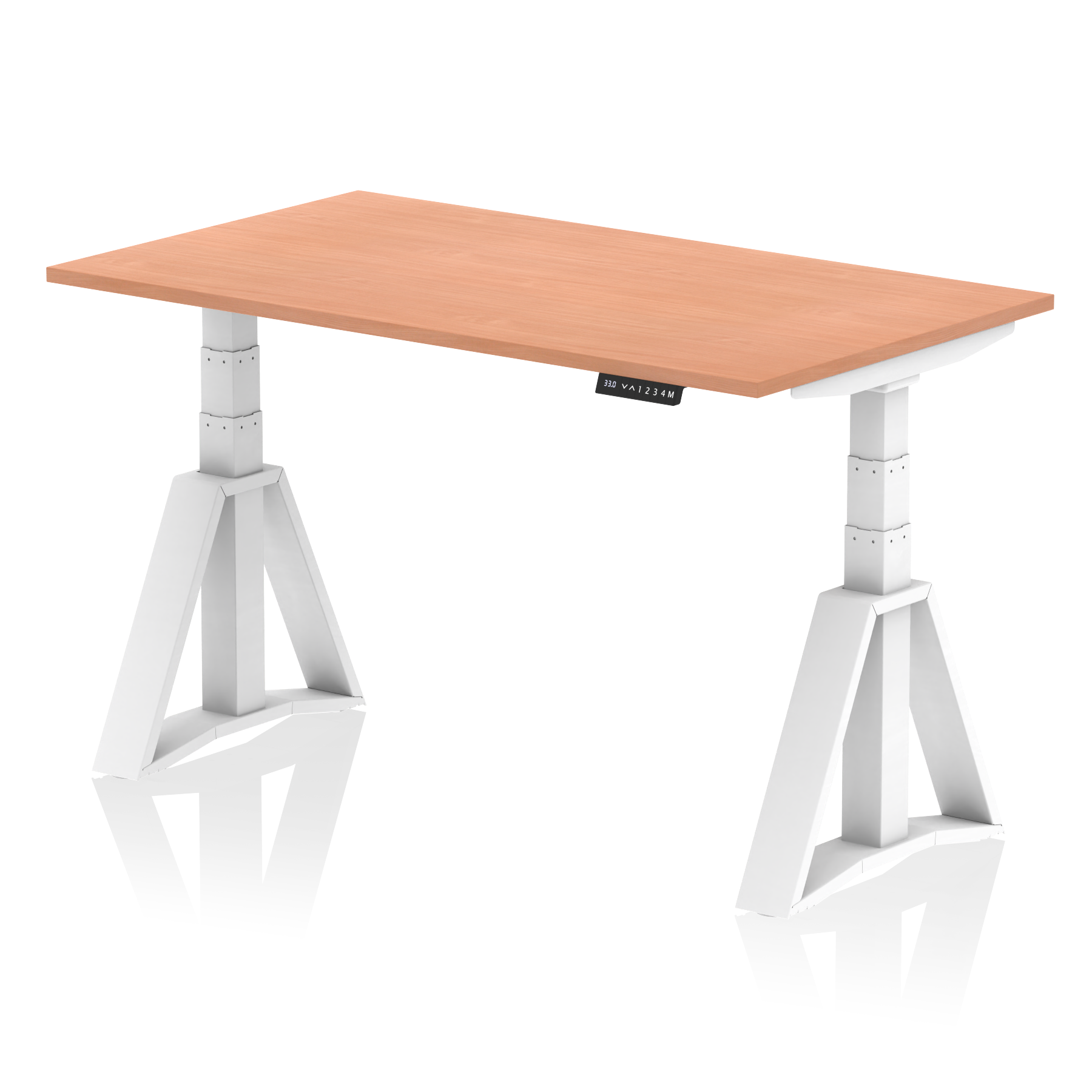 Air Height Adjustable Desk without Cable Ports With Piste Foot