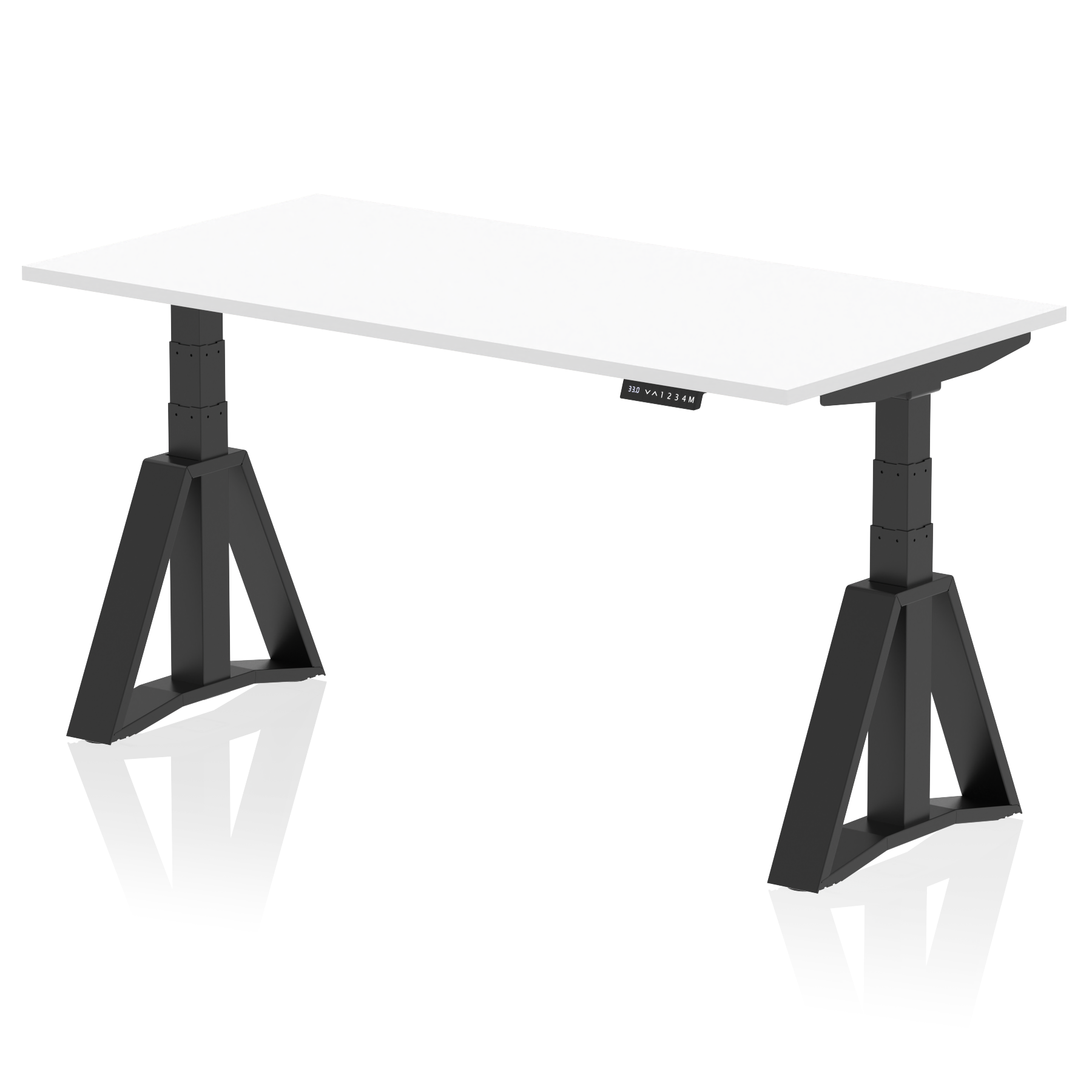 Air Height Adjustable Desk without Cable Ports With Piste Foot