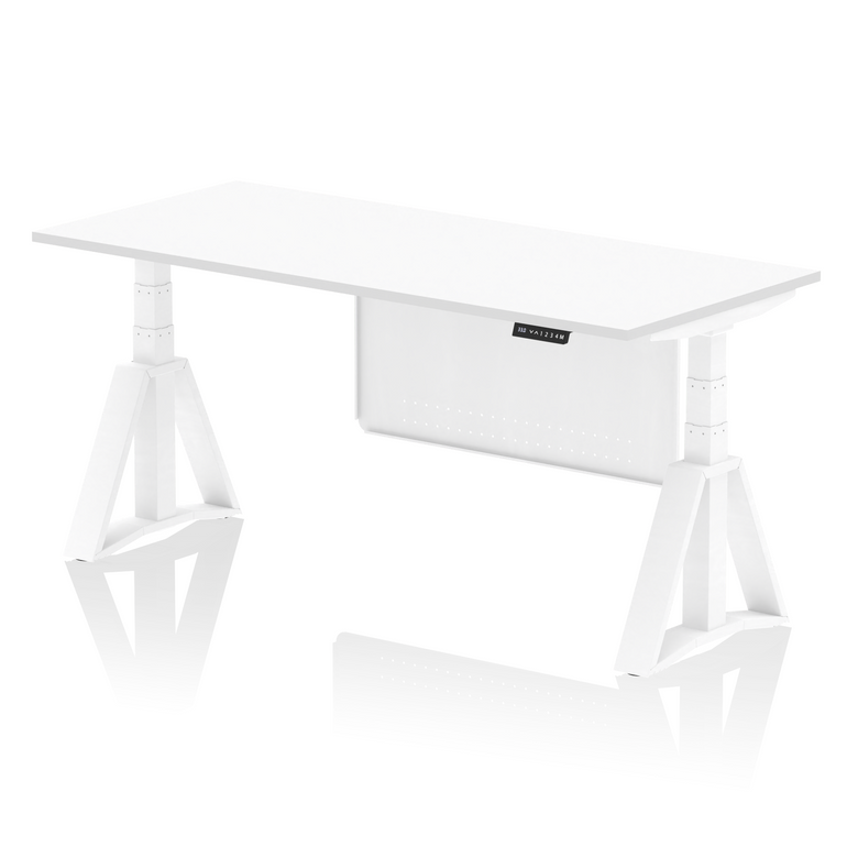 Air Height Adjustable Desk without Cable Ports With Steel Modesty Panel With Piste Foot