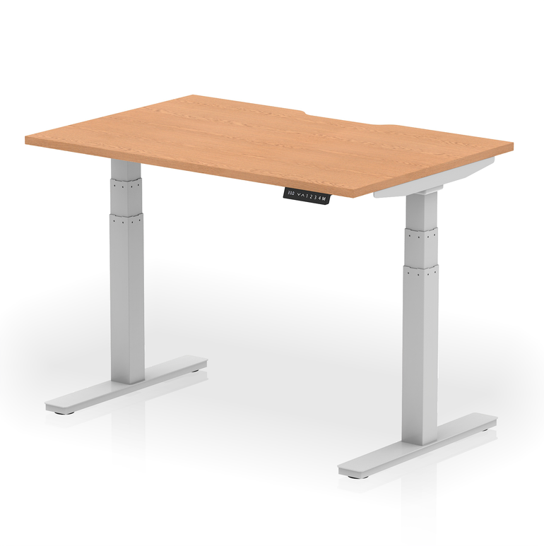 Air Scalloped Edge Height Adjustable Office Desk
