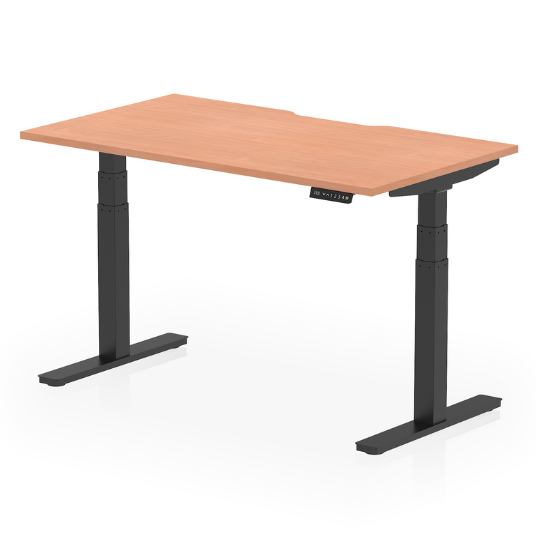 Air Scalloped Edge Height Adjustable Office Desk