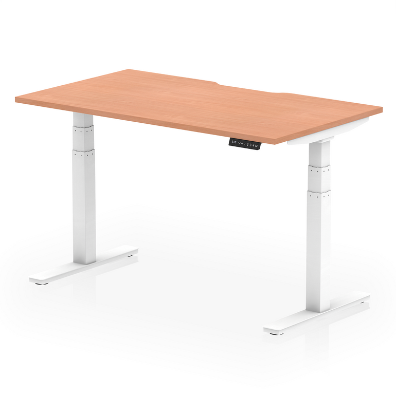 Air Scalloped Edge Height Adjustable Office Desk