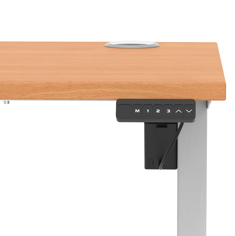 Air Lite Height Adjustable Slimline Desk With Cable Ports