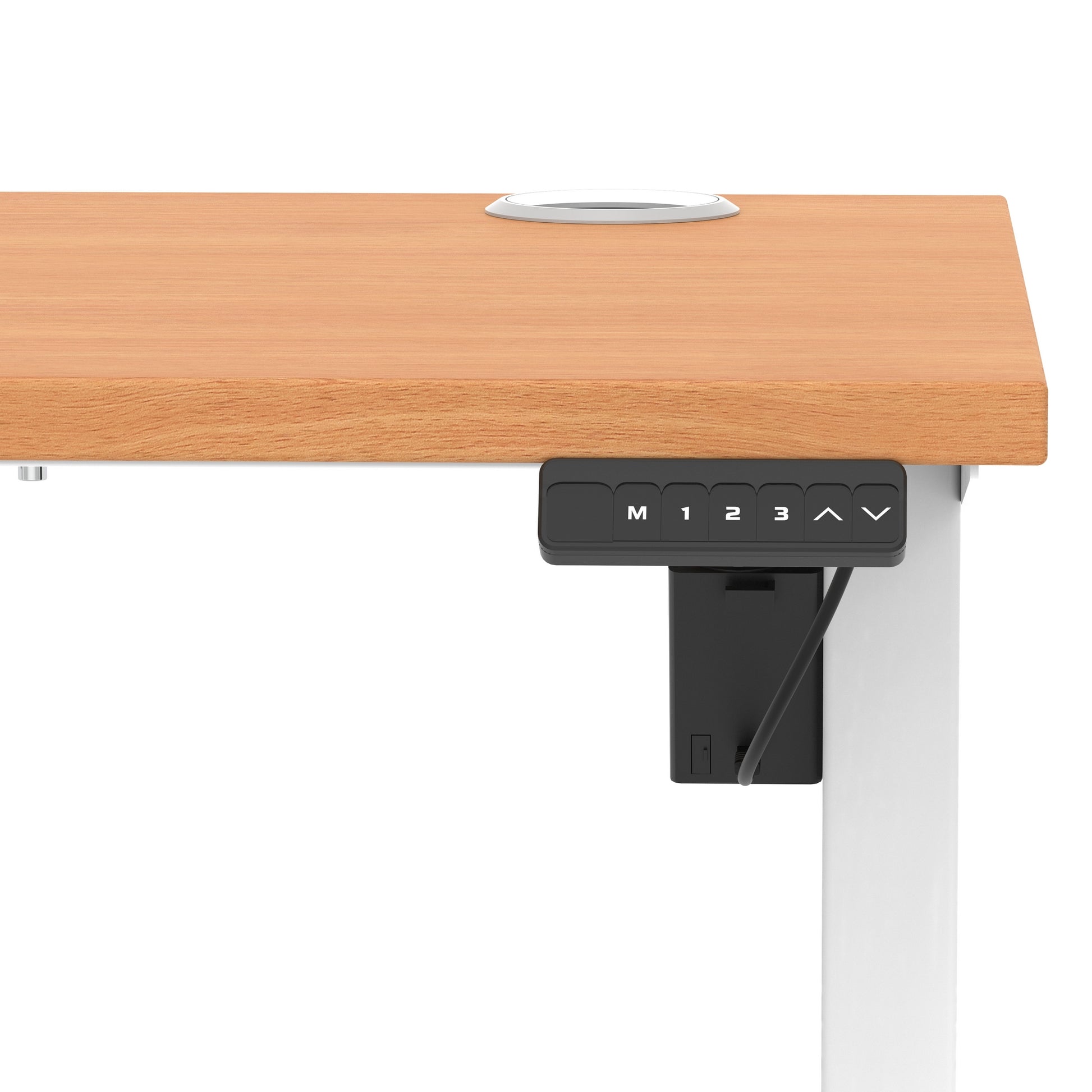 Air Lite Height Adjustable Slimline Desk With Cable Ports
