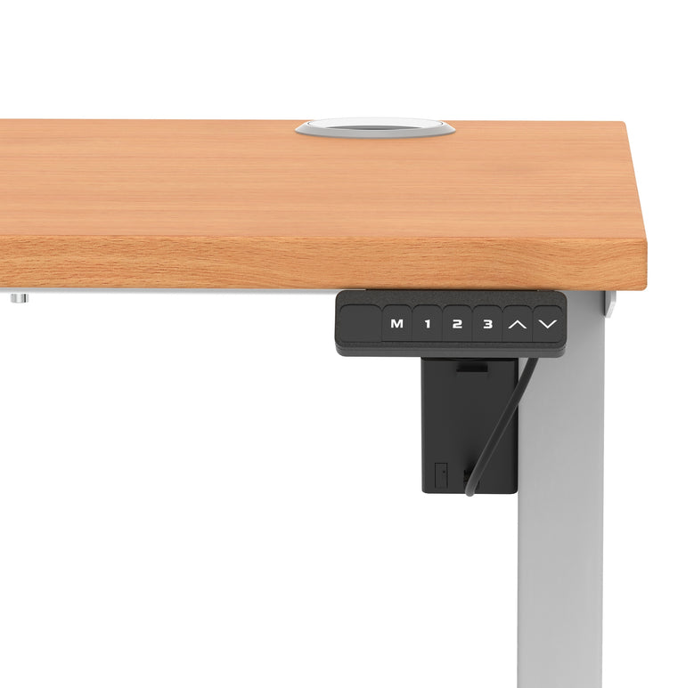 Air Lite Height Adjustable Slimline Desk With Cable Ports
