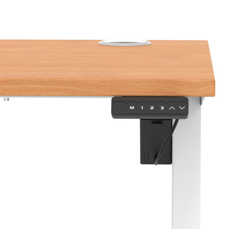 Air Lite Height Adjustable Slimline Desk With Cable Ports