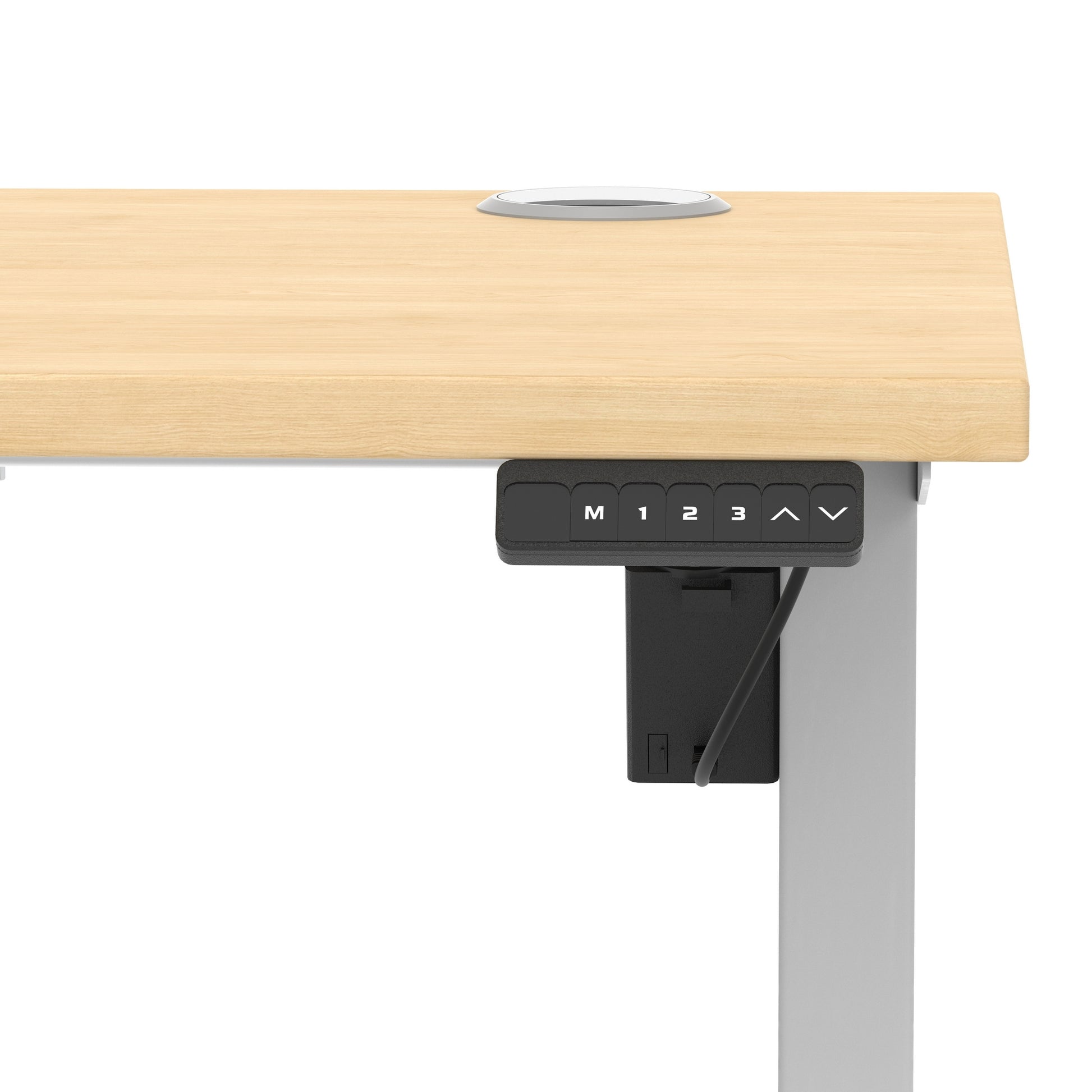 Air Lite Height Adjustable Slimline Desk With Cable Ports