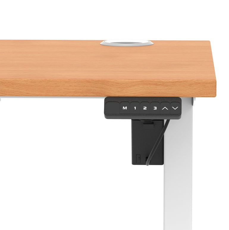 Air Lite Height Adjustable Slimline Desk With Cable Ports