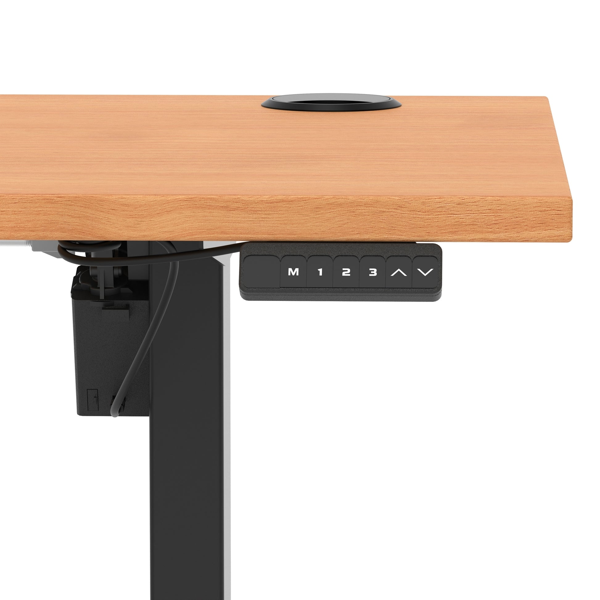 Air Lite Height Adjustable Slimline Desk With Cable Ports