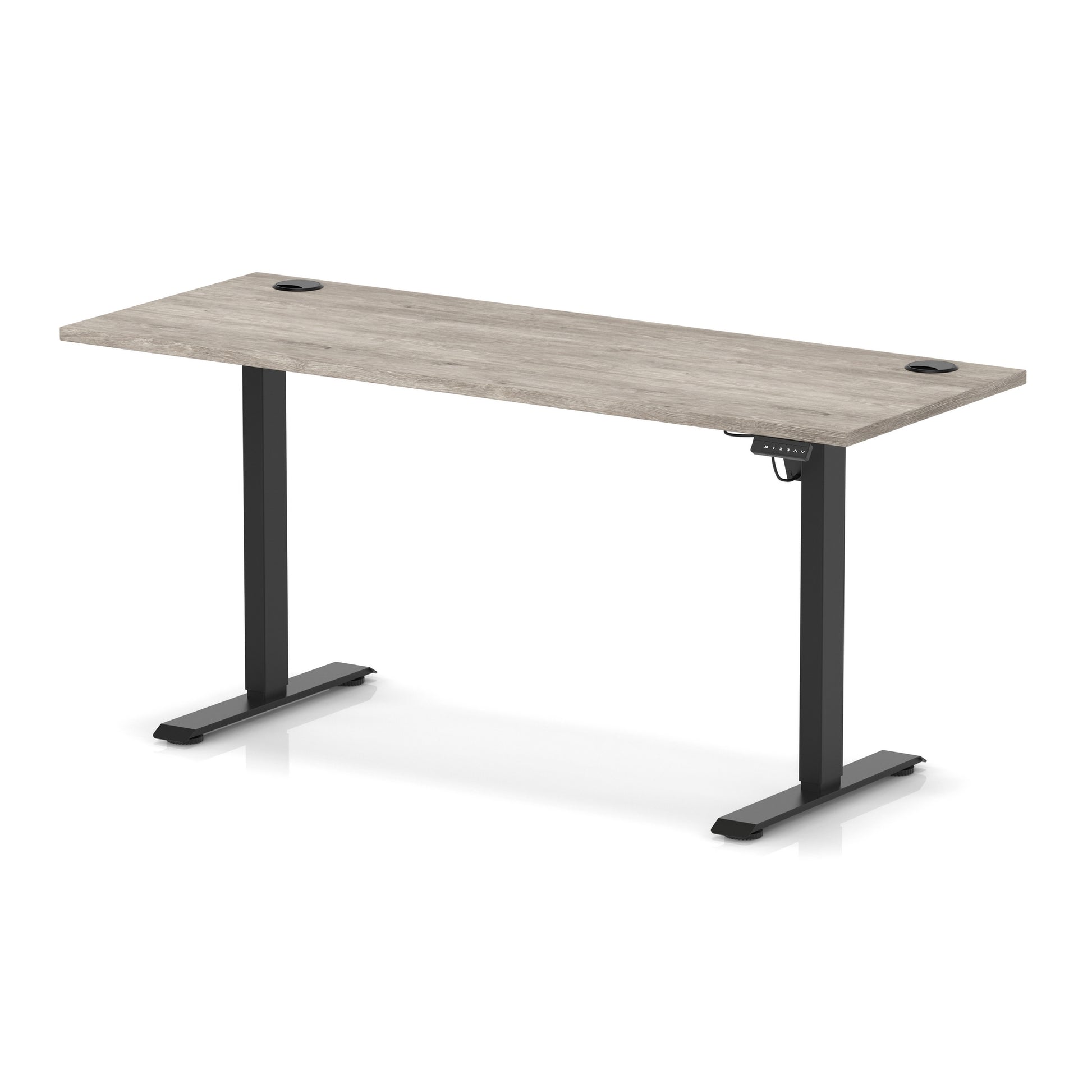 Air Lite Height Adjustable Slimline Desk With Cable Ports