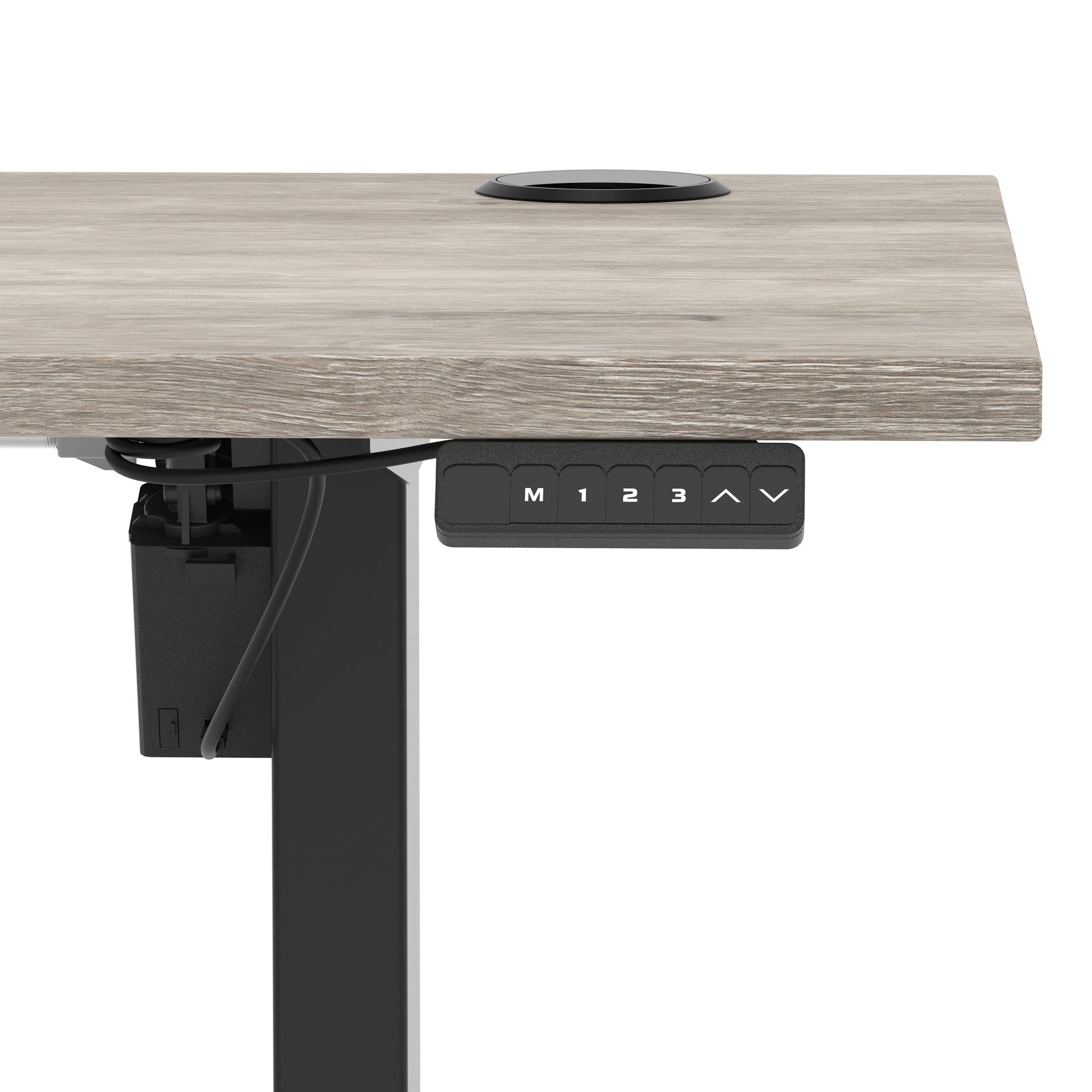 Air Lite Height Adjustable Slimline Desk With Cable Ports