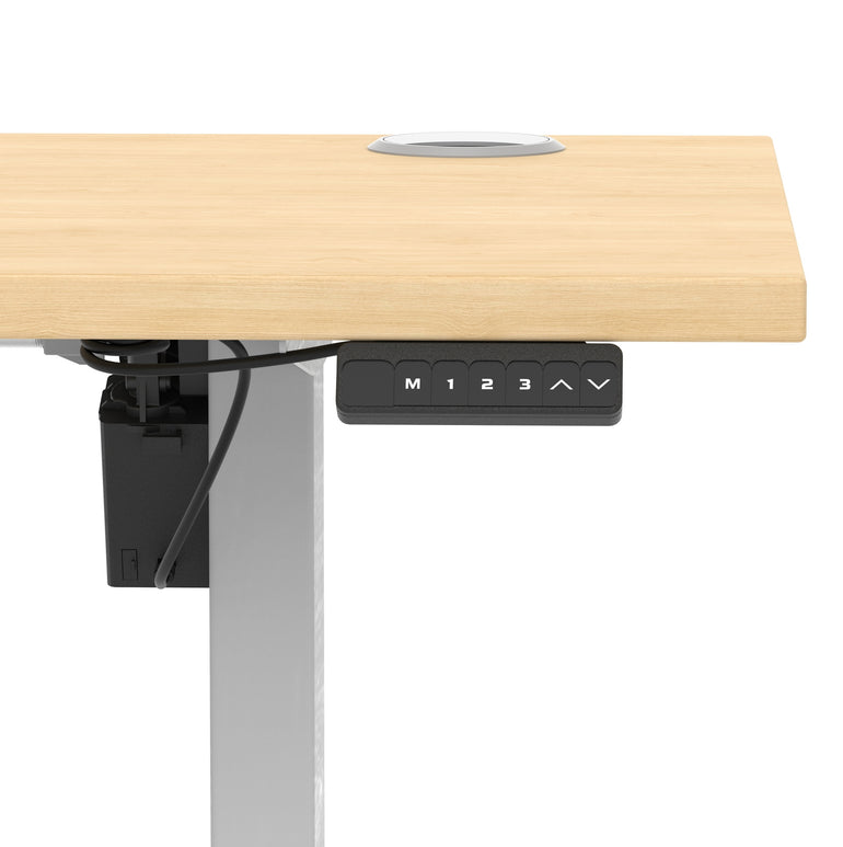 Air Lite Height Adjustable Slimline Desk With Cable Ports