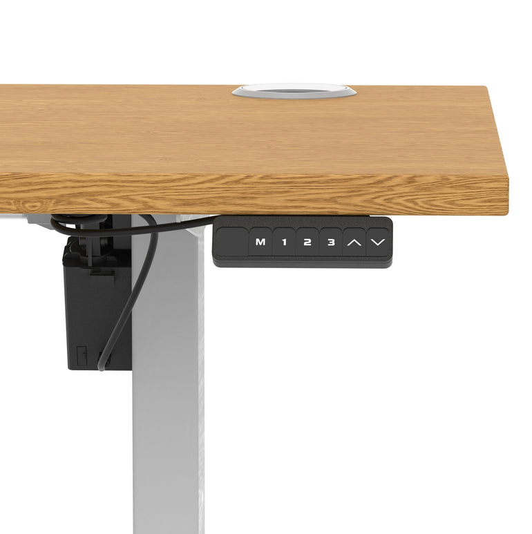 Air Lite Height Adjustable Slimline Desk With Cable Ports