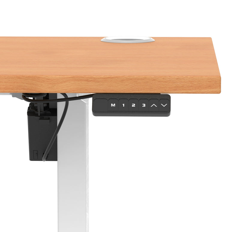 Air Lite Height Adjustable Slimline Desk With Cable Ports