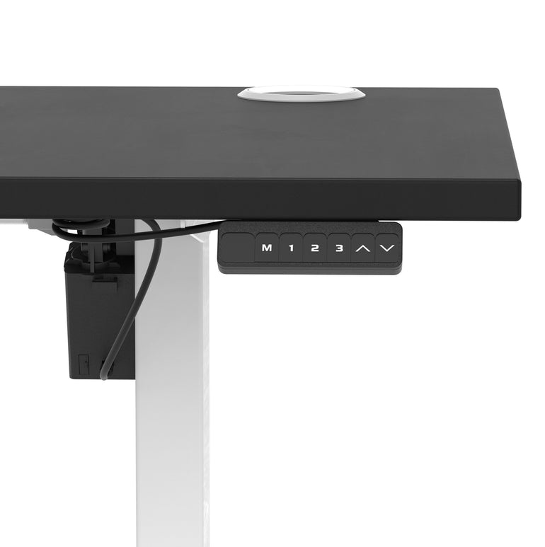 Air Lite Height Adjustable Slimline Desk With Cable Ports