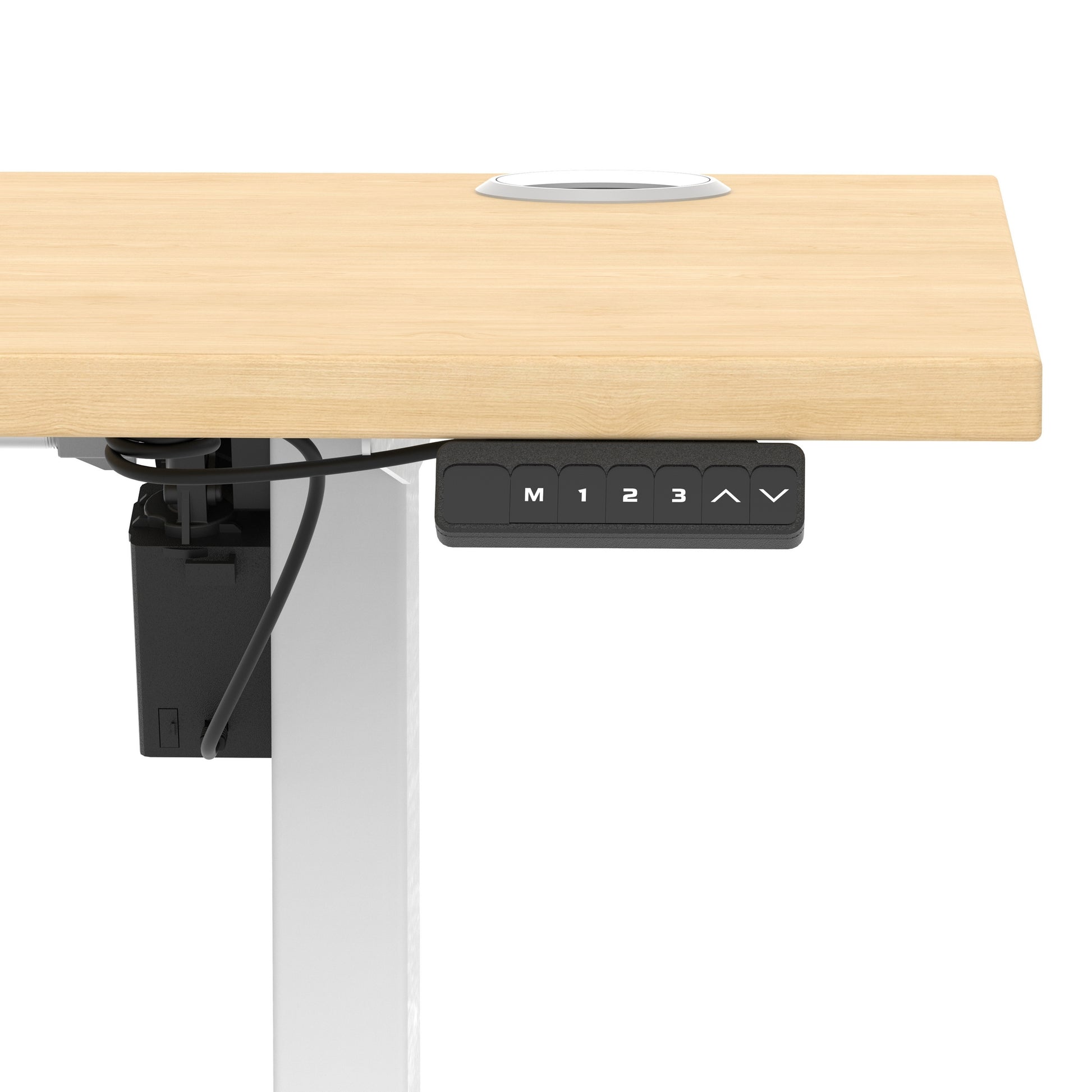 Air Lite Height Adjustable Slimline Desk With Cable Ports