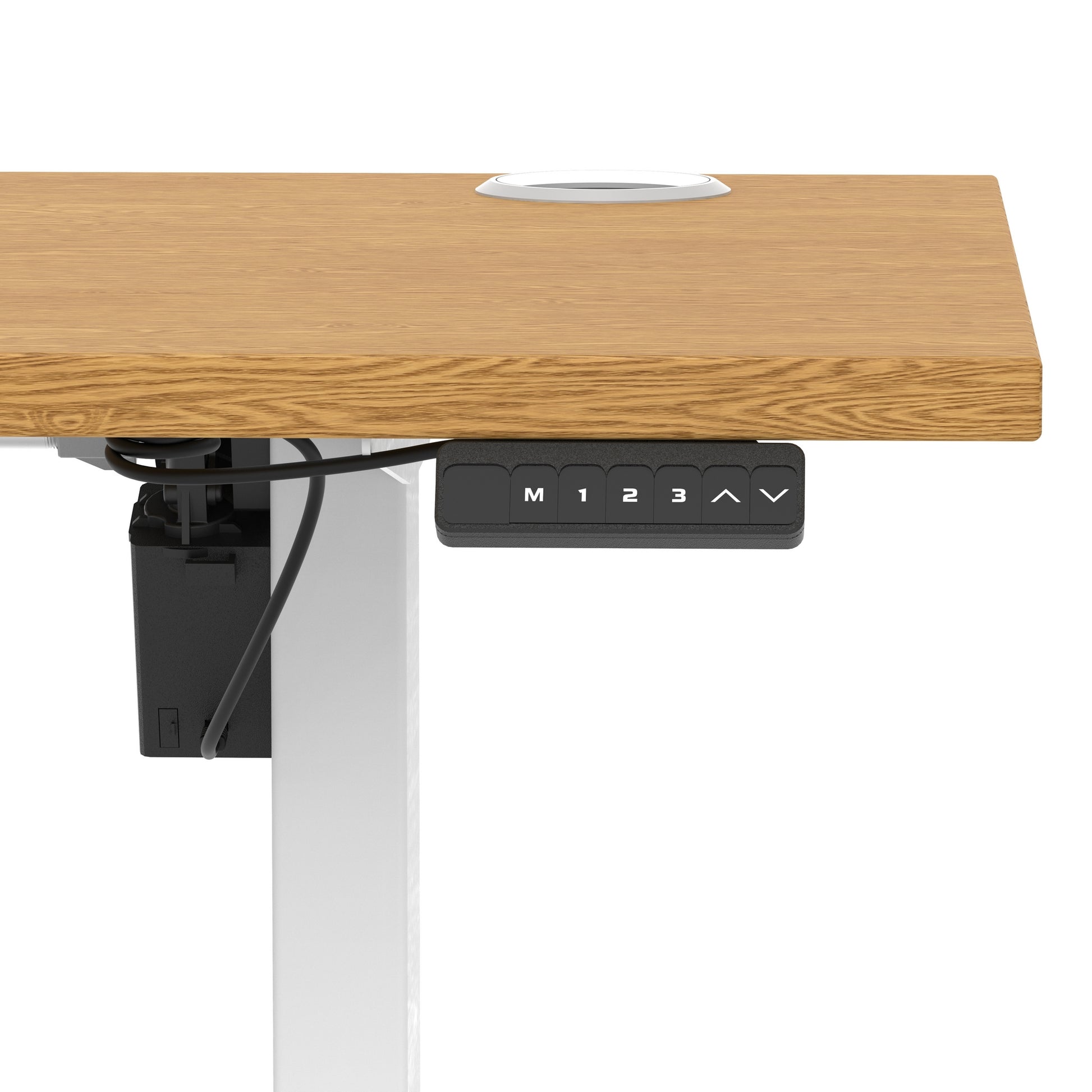 Air Lite Height Adjustable Slimline Desk With Cable Ports