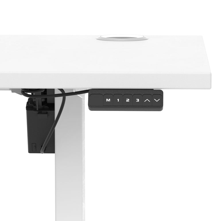 Air Lite Height Adjustable Slimline Desk With Cable Ports
