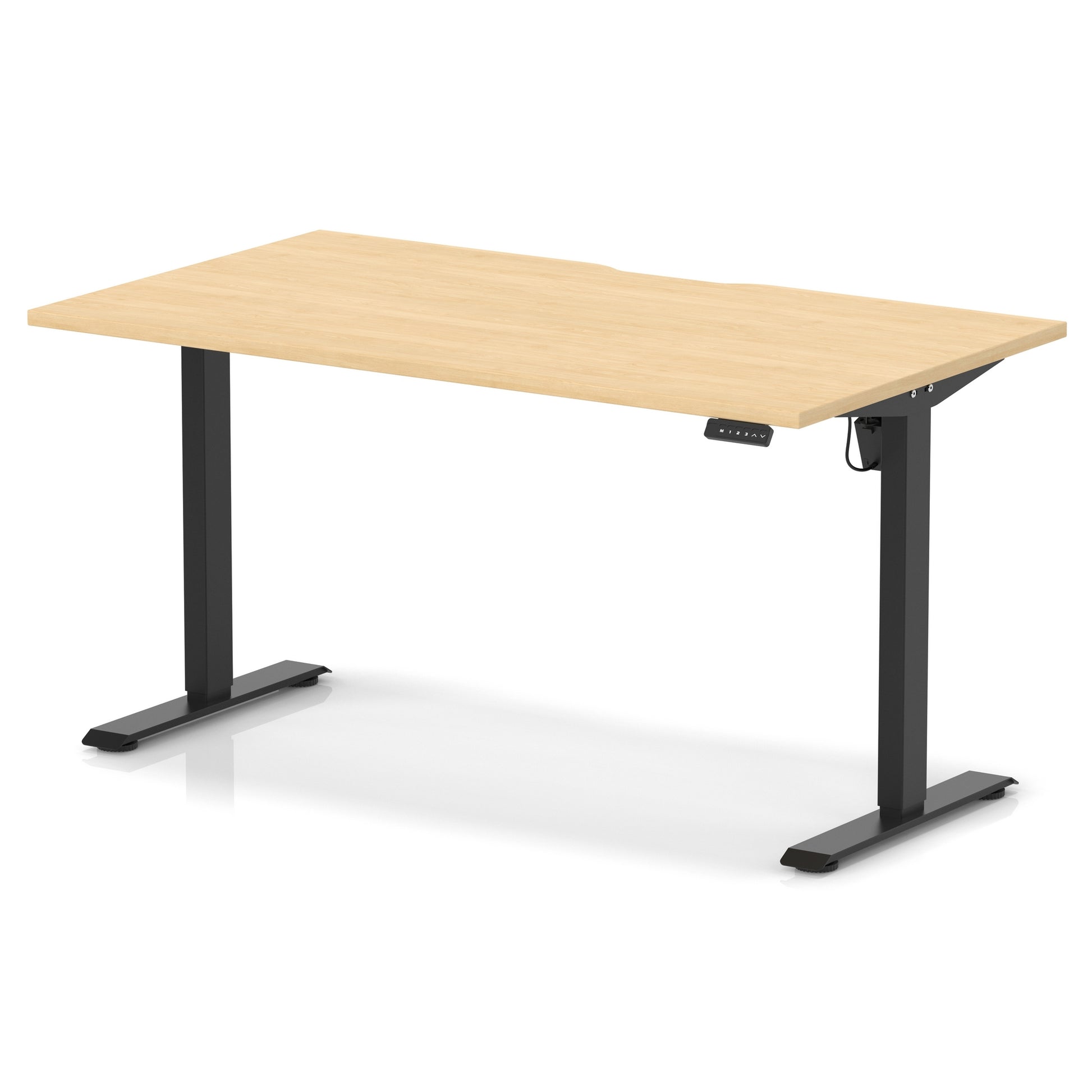 Air Lite Height Adjustable Desk With Scalloped Edge