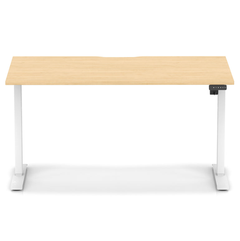 Air Lite Height Adjustable Desk With Scalloped Edge