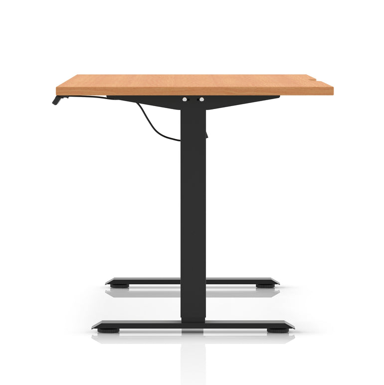 Air Lite Height Adjustable Desk With Scalloped Edge