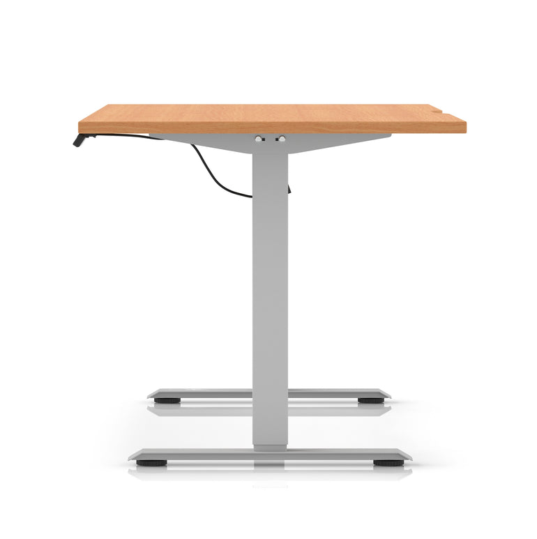 Air Lite Height Adjustable Desk With Scalloped Edge