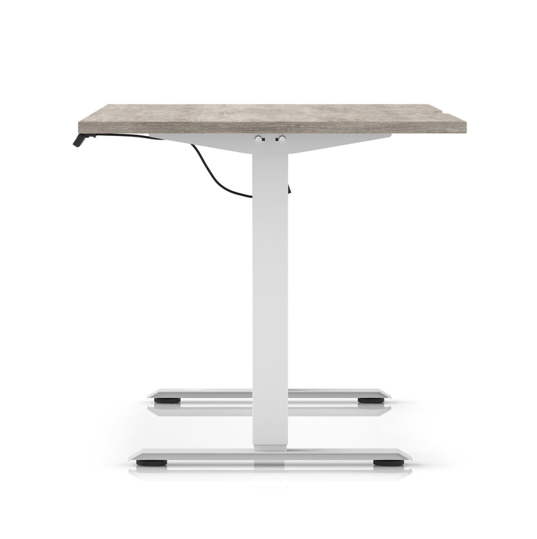 Air Lite Height Adjustable Desk With Scalloped Edge