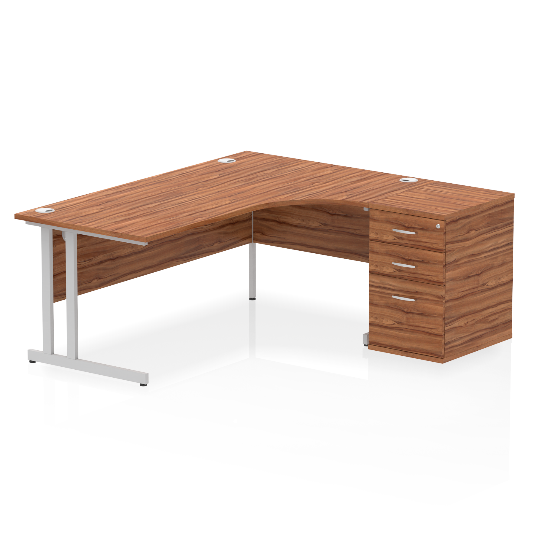 Impulse 1800mm Cantilever Right Crescent Desk Workstation