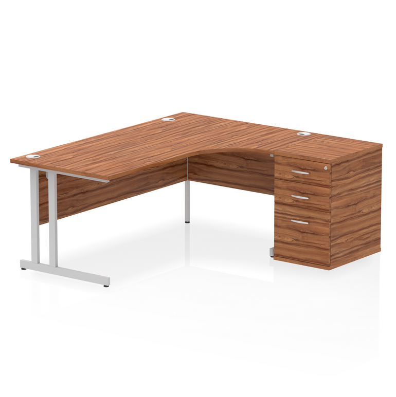 Impulse 1800mm Cantilever Right Crescent Desk Workstation
