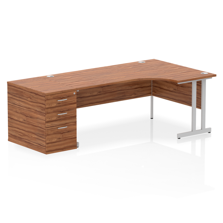 Impulse 1800mm Cantilever Right Crescent Desk Workstation