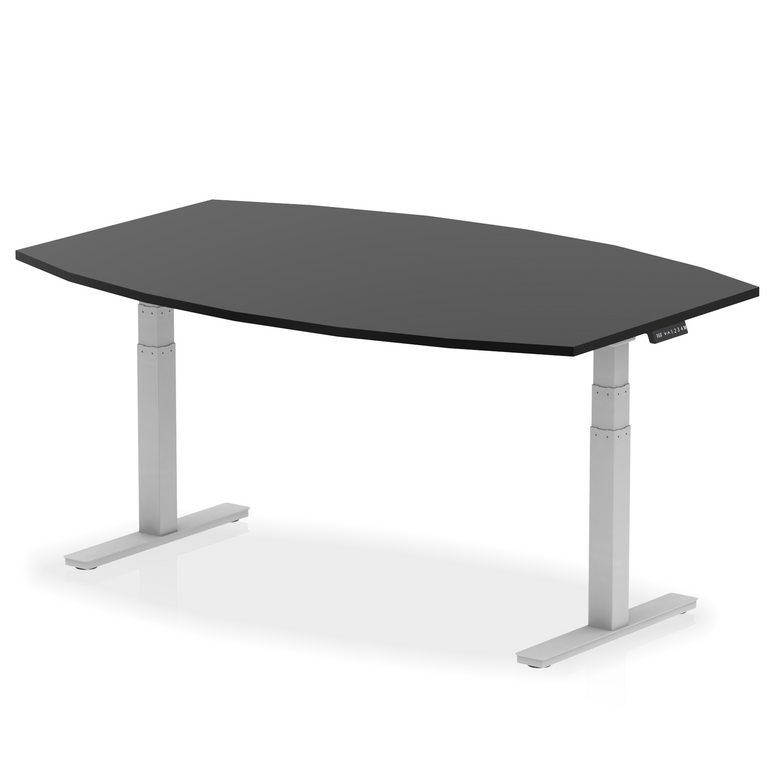 High Gloss Writable Boardroom Table Height Adjustable