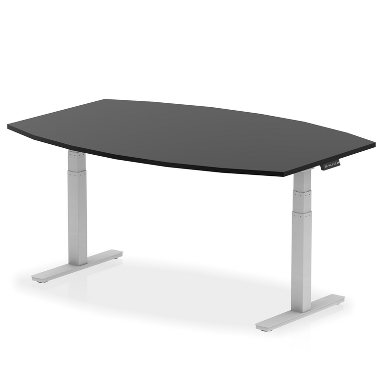 High Gloss Writable Boardroom Table Height Adjustable