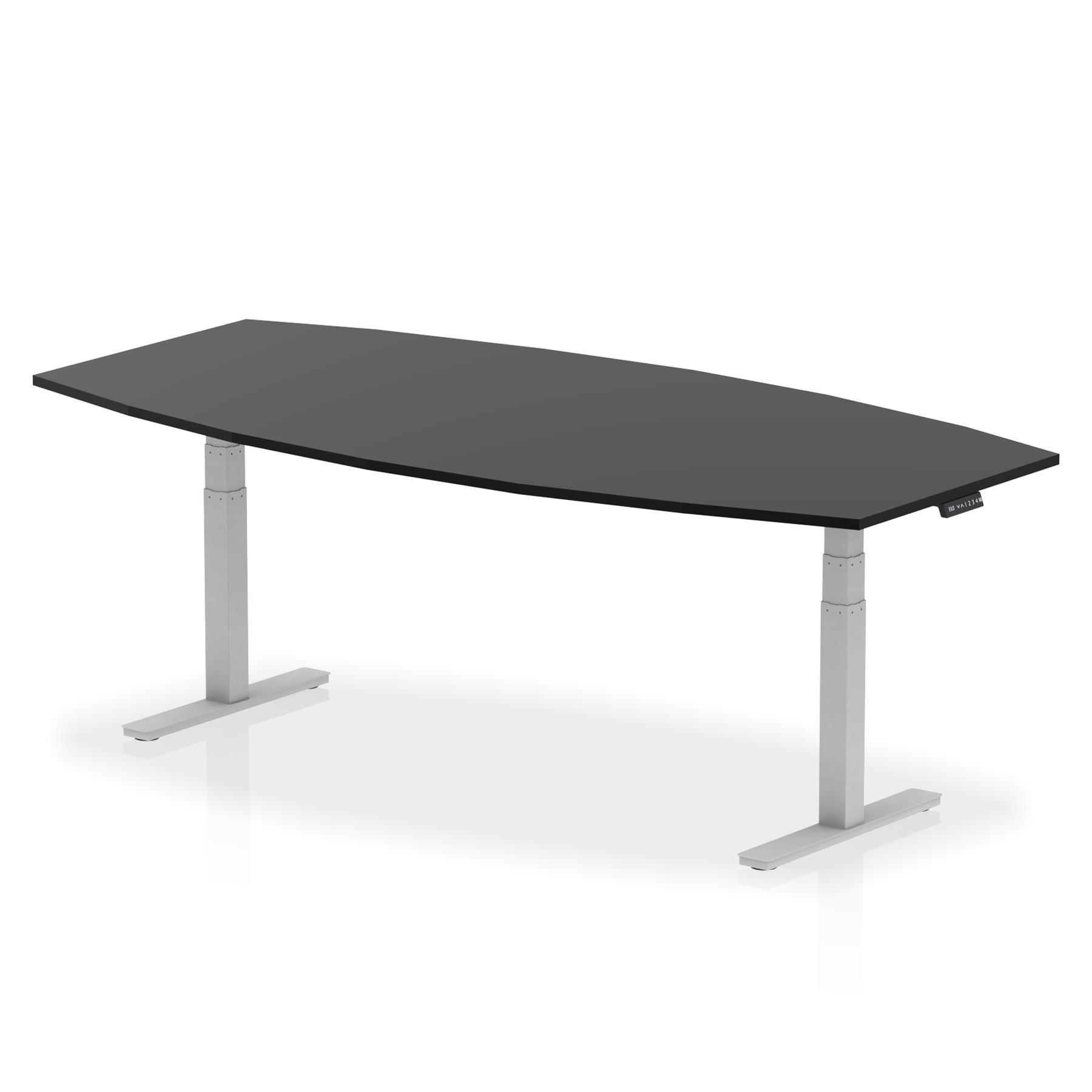 High Gloss Writable Boardroom Table Height Adjustable