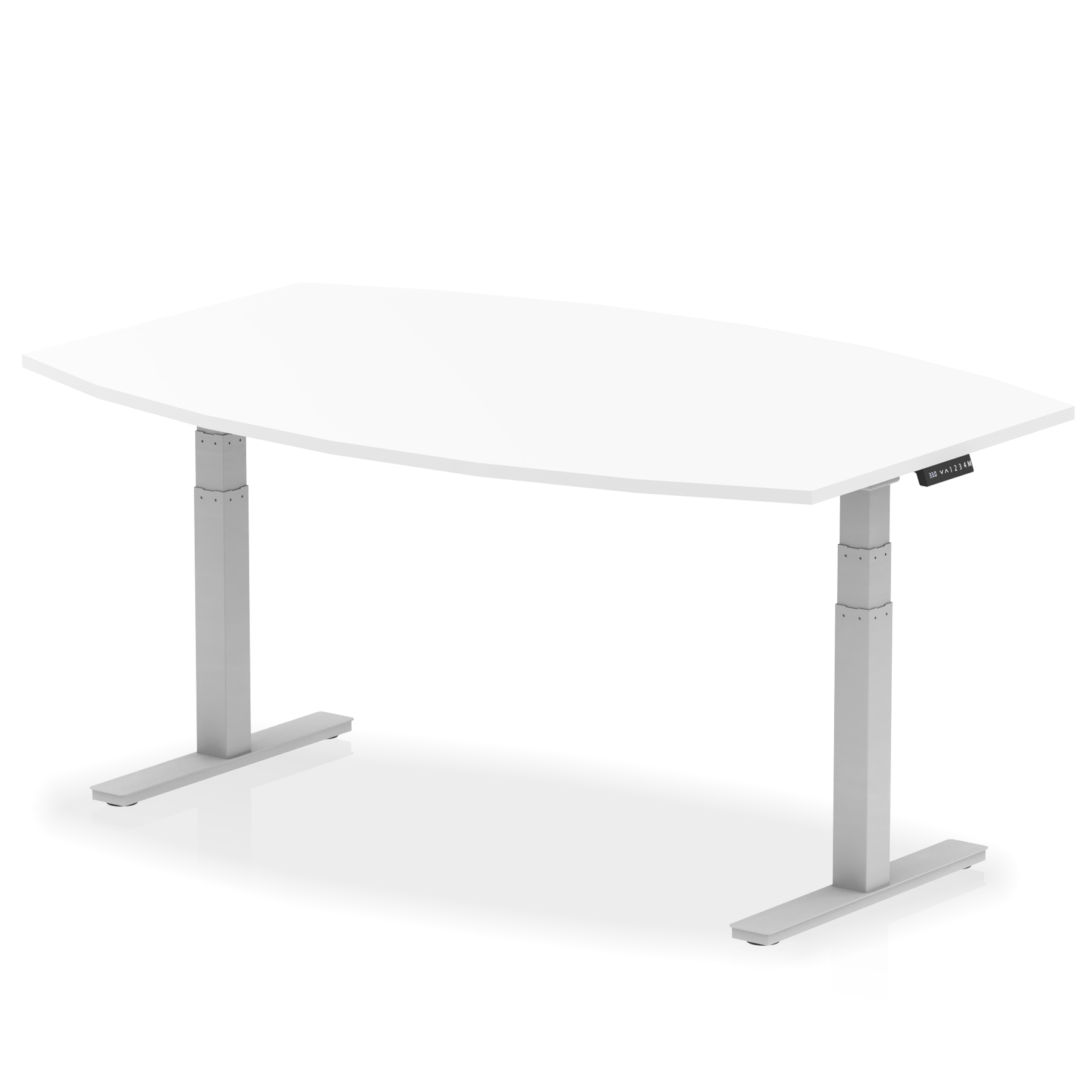 High Gloss Writable Boardroom Table Height Adjustable