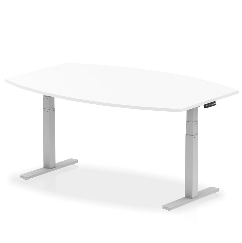 High Gloss Writable Boardroom Table Height Adjustable