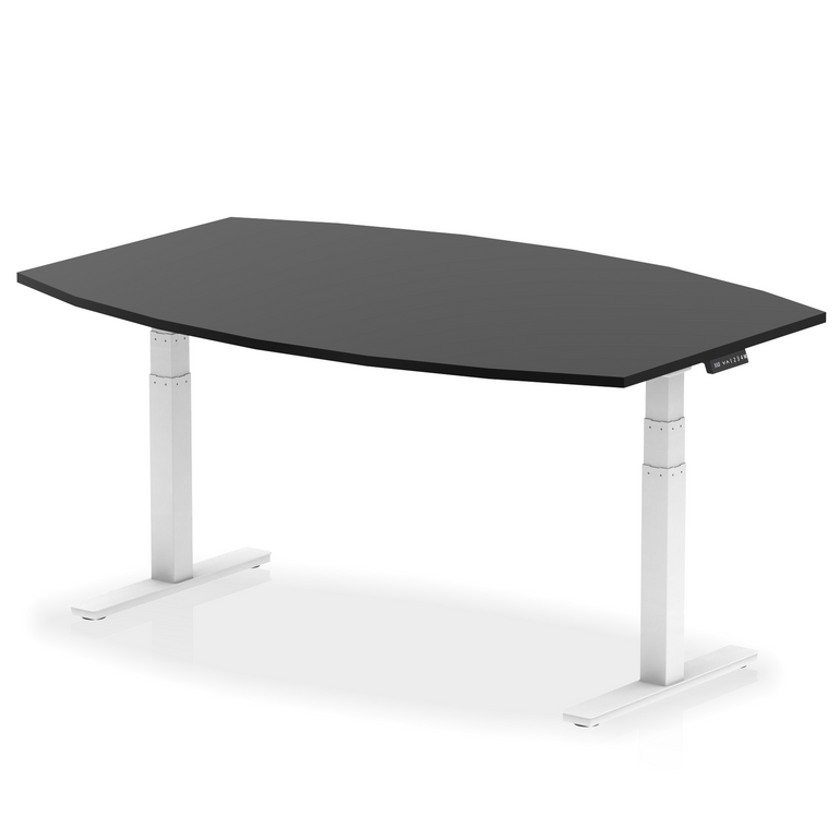 High Gloss Writable Boardroom Table Height Adjustable