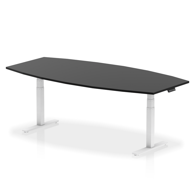 High Gloss Writable Boardroom Table Height Adjustable