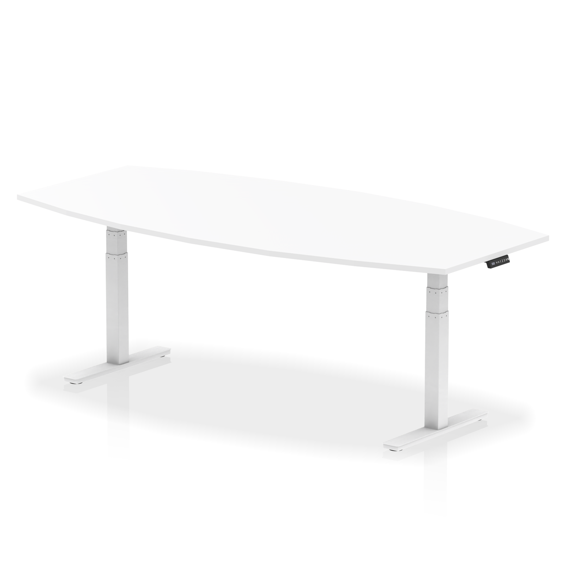 High Gloss Writable Boardroom Table Height Adjustable