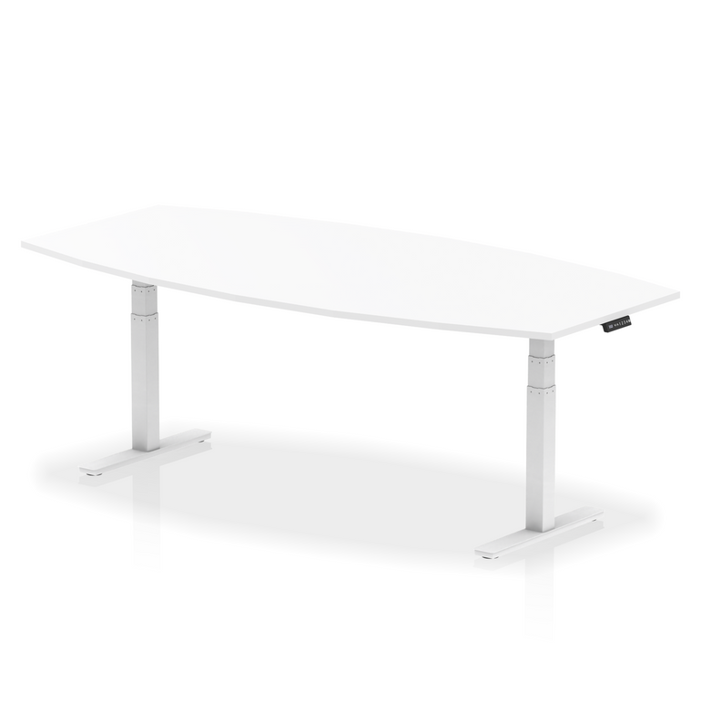 High Gloss Writable Boardroom Table Height Adjustable