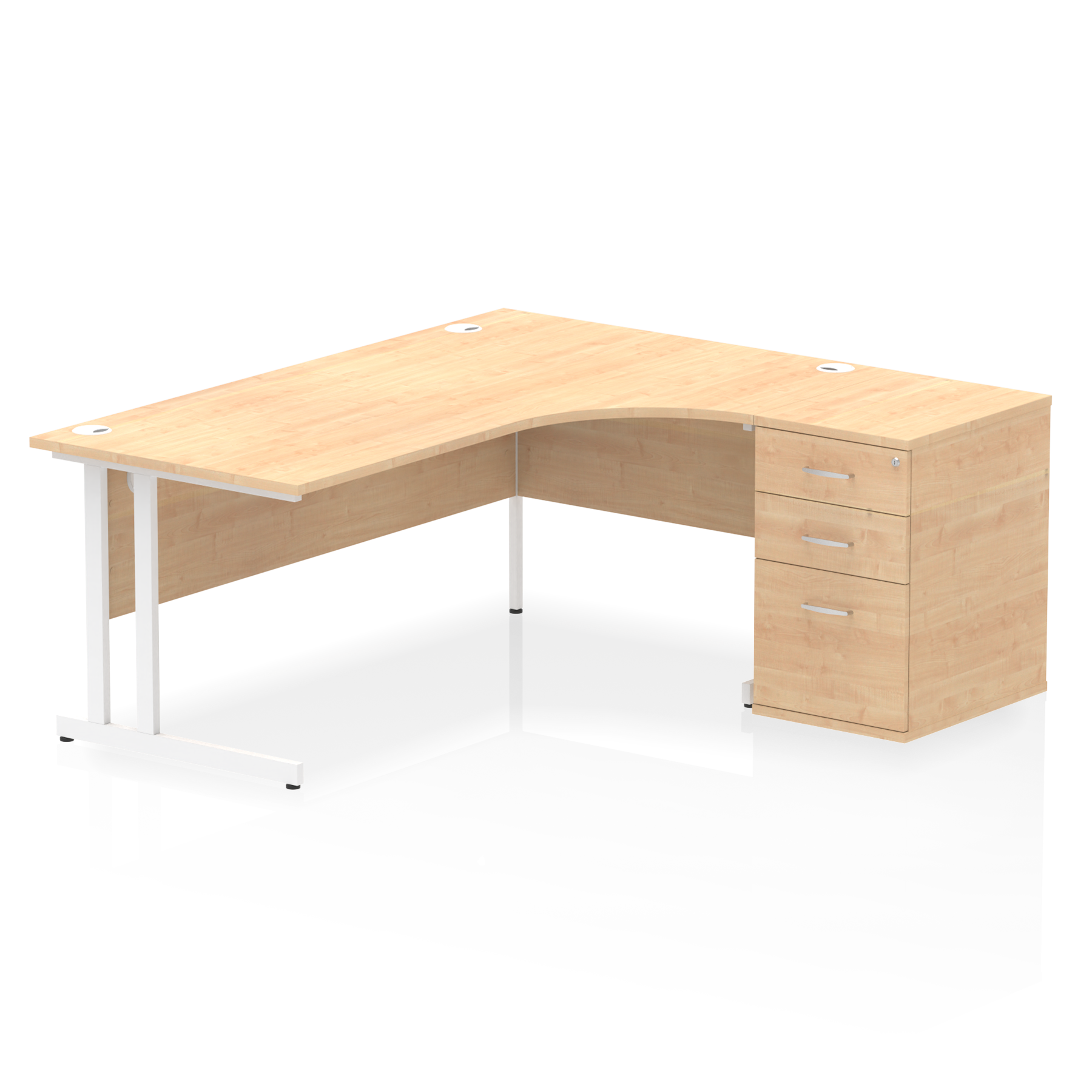 Impulse 1800mm Cantilever Right Crescent Desk Workstation