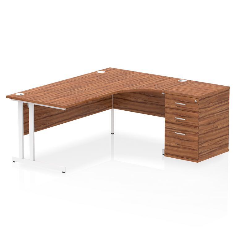 Impulse 1800mm Cantilever Right Crescent Desk Workstation