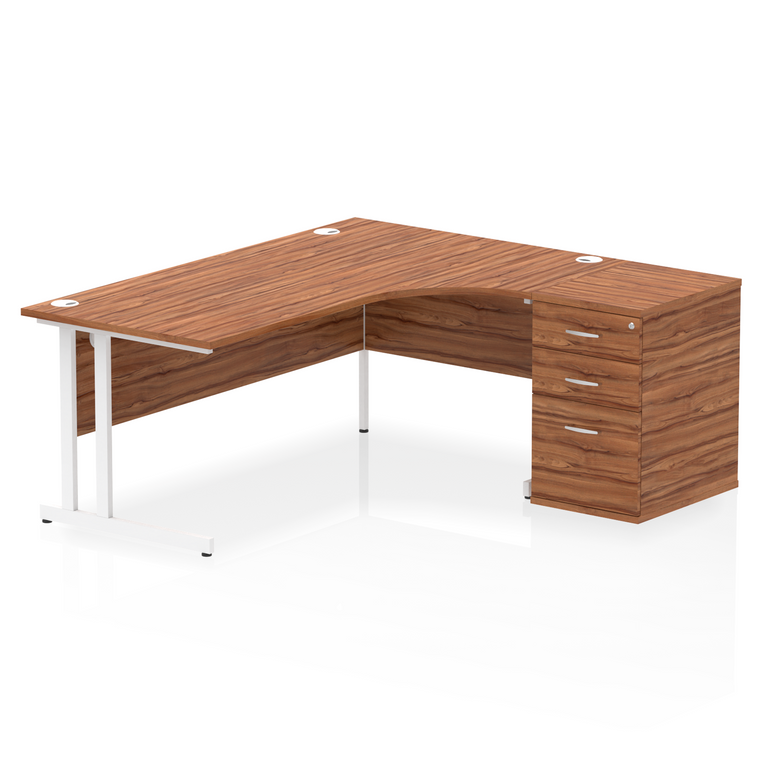 Impulse 1800mm Cantilever Right Crescent Desk Workstation