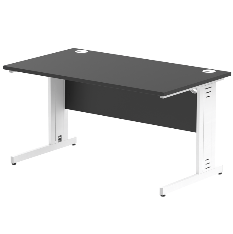 Impulse 1400mm Straight Desk Cable Managed Leg
